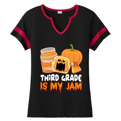 Funny Halloween Costume Team Third Grade Is My Jam 3Rd Grade Great Gift Ladies Halftime Notch Neck Tee