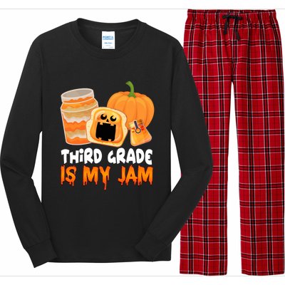 Funny Halloween Costume Team Third Grade Is My Jam 3Rd Grade Great Gift Long Sleeve Pajama Set