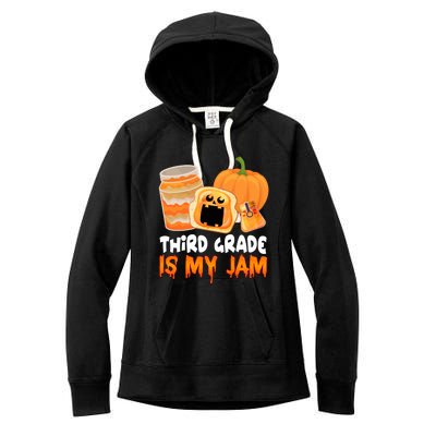 Funny Halloween Costume Team Third Grade Is My Jam 3Rd Grade Great Gift Women's Fleece Hoodie