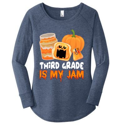 Funny Halloween Costume Team Third Grade Is My Jam 3Rd Grade Great Gift Women's Perfect Tri Tunic Long Sleeve Shirt