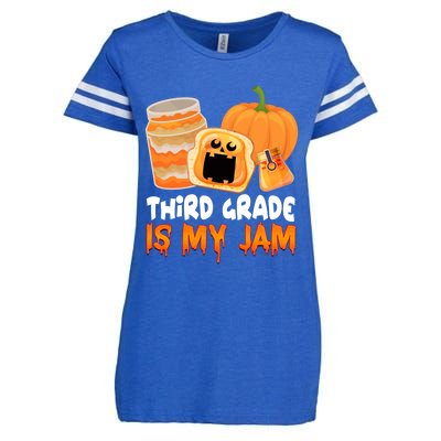 Funny Halloween Costume Team Third Grade Is My Jam 3Rd Grade Great Gift Enza Ladies Jersey Football T-Shirt