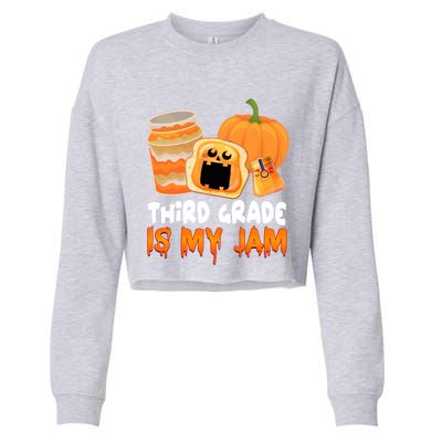 Funny Halloween Costume Team Third Grade Is My Jam 3Rd Grade Great Gift Cropped Pullover Crew