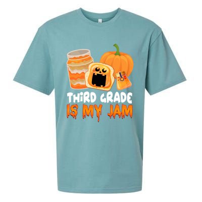 Funny Halloween Costume Team Third Grade Is My Jam 3Rd Grade Great Gift Sueded Cloud Jersey T-Shirt