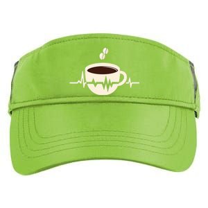 Funny Heartbeat Coffee Coffee Cup Frequency Adult Drive Performance Visor