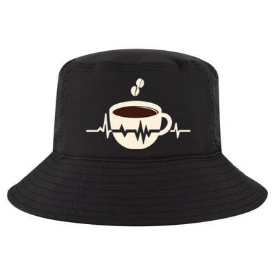 Funny Heartbeat Coffee Coffee Cup Frequency Cool Comfort Performance Bucket Hat