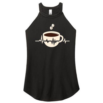 Funny Heartbeat Coffee Coffee Cup Frequency Women's Perfect Tri Rocker Tank