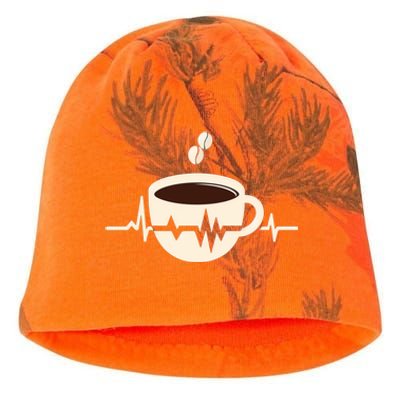 Funny Heartbeat Coffee Coffee Cup Frequency Kati - Camo Knit Beanie