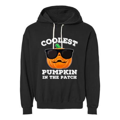 Funny Halloween Coolest Pumpkin In The Patch Gift Garment-Dyed Fleece Hoodie