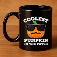 Funny Halloween Coolest Pumpkin In The Patch Gift 11oz C Handle Ceramic Mug