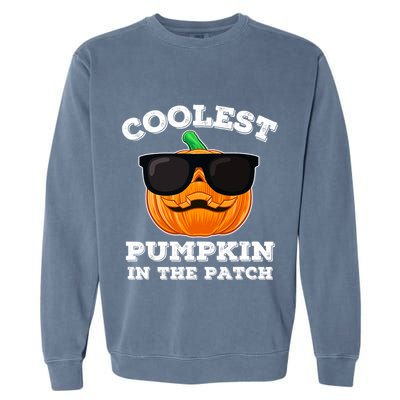 Funny Halloween Coolest Pumpkin In The Patch Gift Garment-Dyed Sweatshirt
