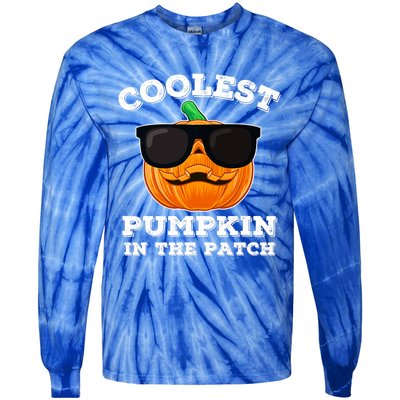 Funny Halloween Coolest Pumpkin In The Patch Gift Tie-Dye Long Sleeve Shirt