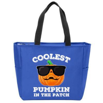 Funny Halloween Coolest Pumpkin In The Patch Gift Zip Tote Bag