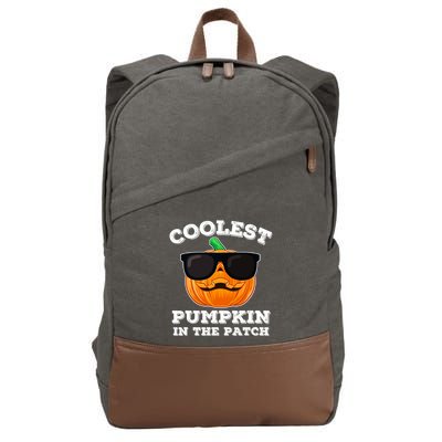 Funny Halloween Coolest Pumpkin In The Patch Gift Cotton Canvas Backpack