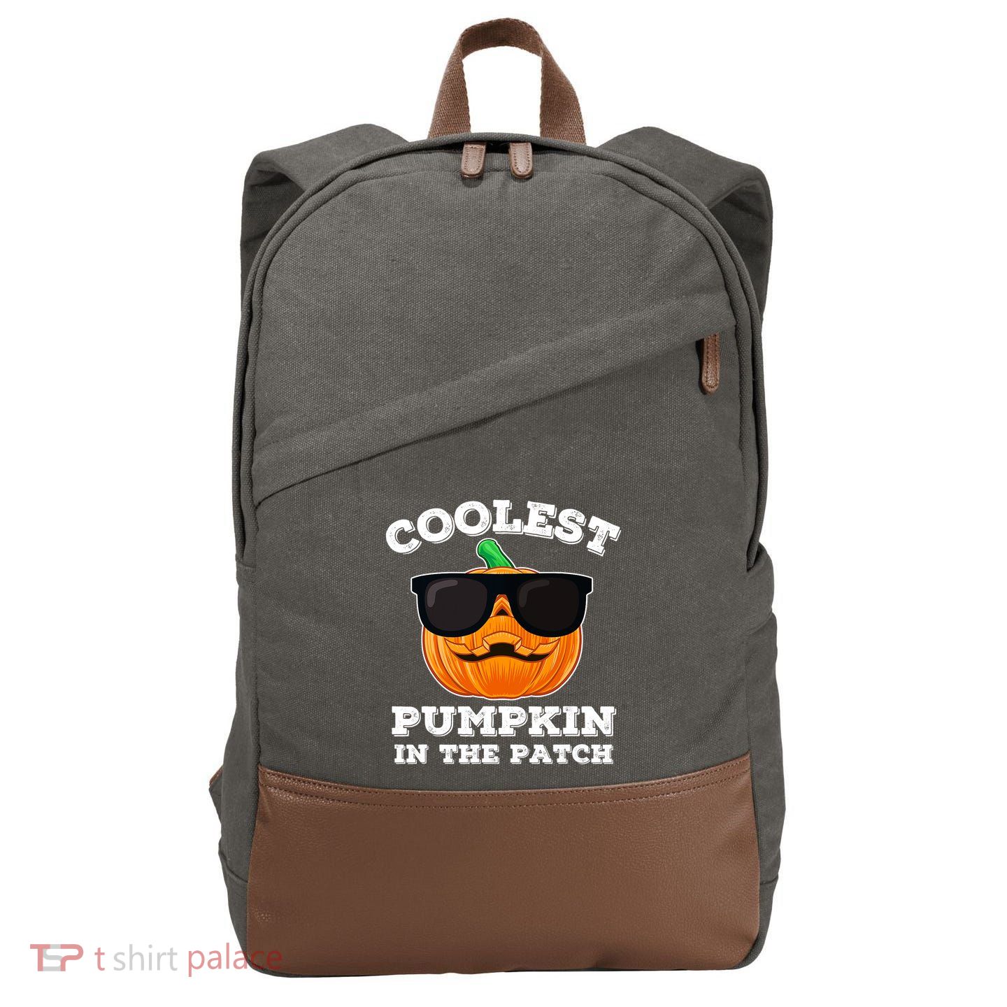 Funny Halloween Coolest Pumpkin In The Patch Gift Cotton Canvas Backpack