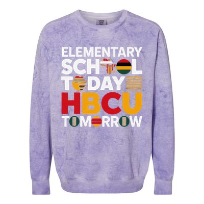 Future HBCU College Elementary School Today HBCU Tomorrow Colorblast Crewneck Sweatshirt