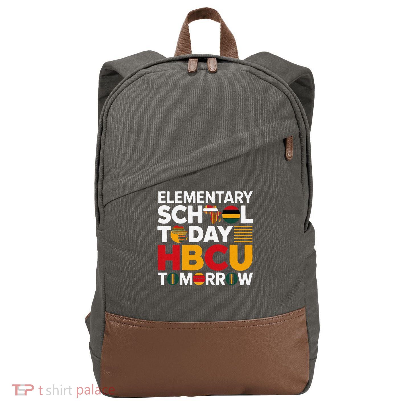 Future HBCU College Elementary School Today HBCU Tomorrow Cotton Canvas Backpack