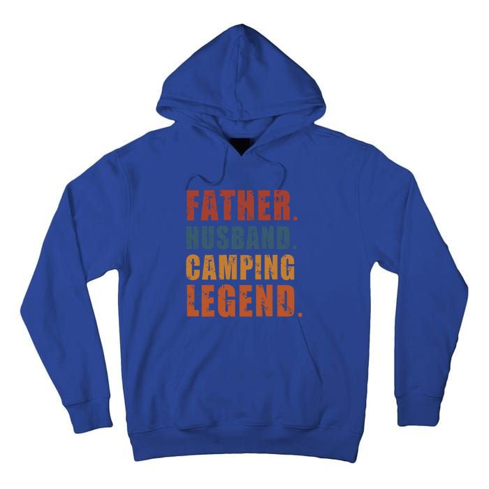 Father Husband Camping Legend Vintage Camper Fathers Day Gift Tall Hoodie