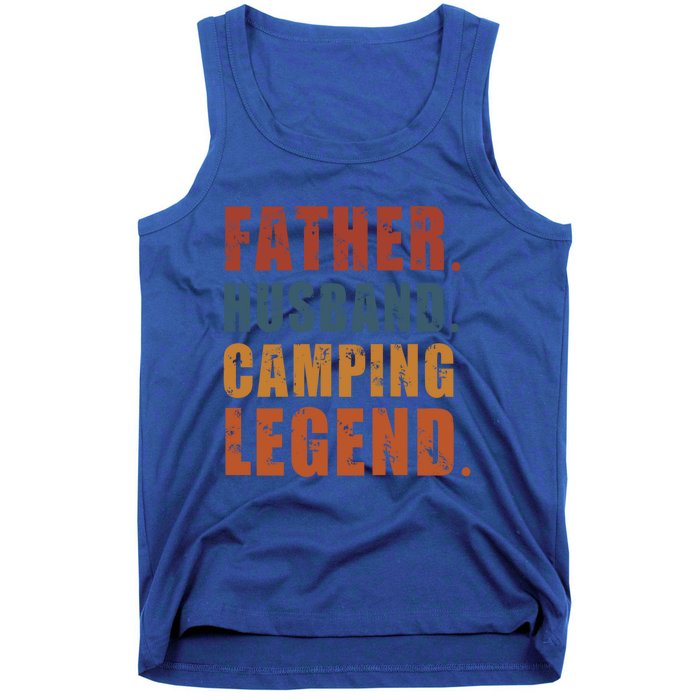 Father Husband Camping Legend Vintage Camper Fathers Day Gift Tank Top