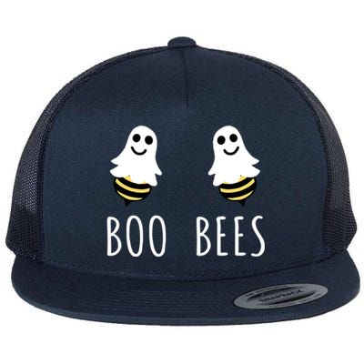 Funny Halloween Costume Boo Bees Gift Cute Gift Flat Bill Trucker Hat