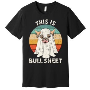 Funny Halloween Cow Boo Ghost Costume This Is Bull Sheet Premium T-Shirt