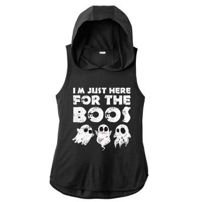 Funny Halloween Cute Gift Im Just Here For The Boos Great Gift Ladies PosiCharge Tri-Blend Wicking Draft Hoodie Tank