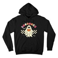 Funny Halloween Cute Ghost Book Reading School Teacher Retro Hoodie