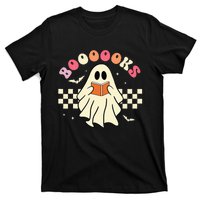 Funny Halloween Cute Ghost Book Reading School Teacher Retro T-Shirt