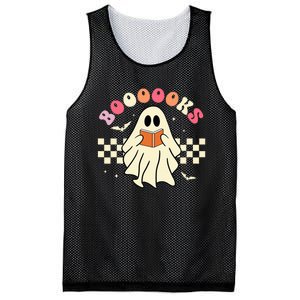 Funny Halloween Cute Ghost Book Reading School Teacher Retro Mesh Reversible Basketball Jersey Tank