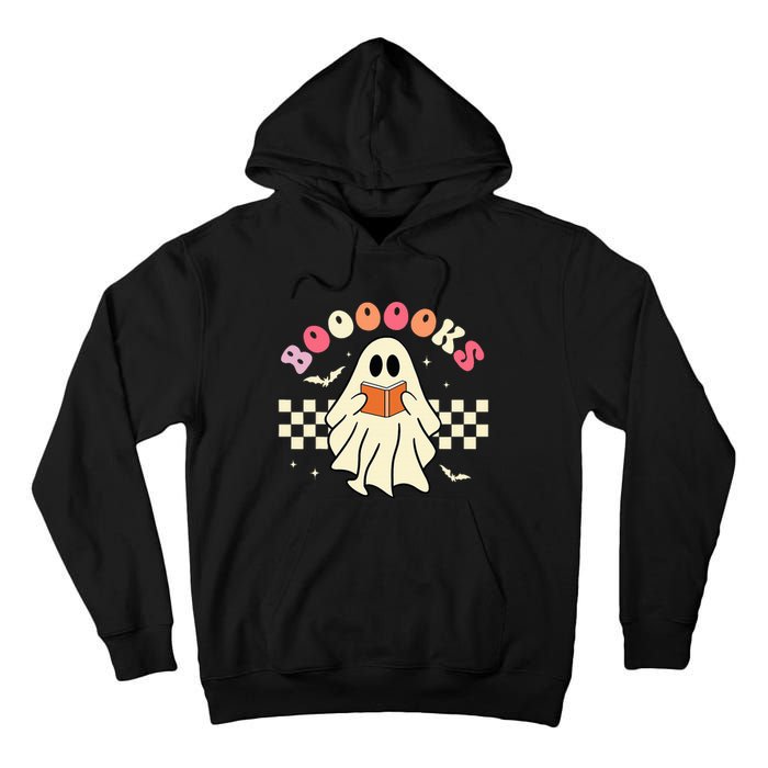 Funny Halloween Cute Ghost Book Reading School Teacher Retro Tall Hoodie