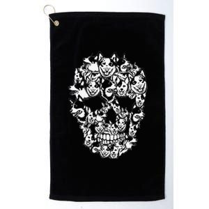 Fun Halloween Costume Skull Australian Cattle Dog Lover Platinum Collection Golf Towel