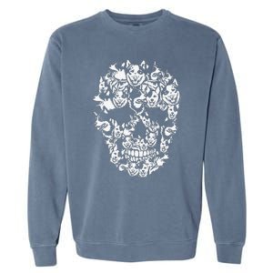 Fun Halloween Costume Skull Australian Cattle Dog Lover Garment-Dyed Sweatshirt