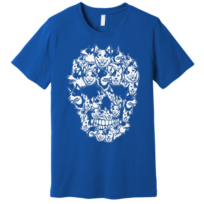 Fun Halloween Costume Skull Australian Cattle Dog Lover Premium T-Shirt