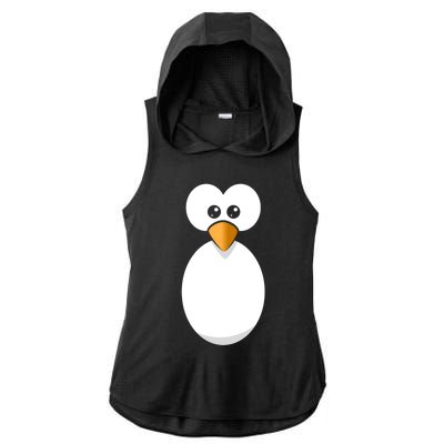 Funny Halloween Costume Black Penguin Funny Gift Ladies PosiCharge Tri-Blend Wicking Draft Hoodie Tank