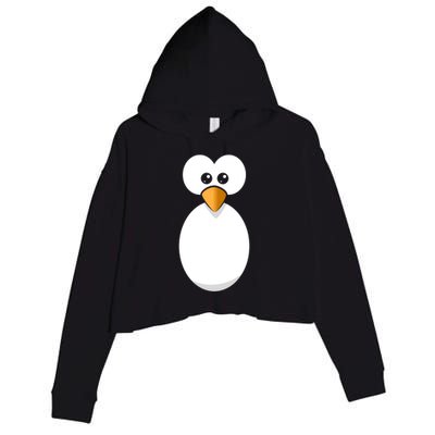 Funny Halloween Costume Black Penguin Funny Gift Crop Fleece Hoodie