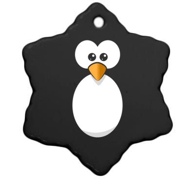 Funny Halloween Costume Black Penguin Funny Gift Ceramic Star Ornament