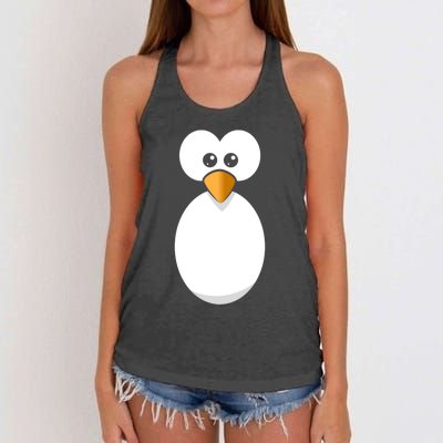 Funny Halloween Costume Black Penguin Funny Gift Women's Knotted Racerback Tank