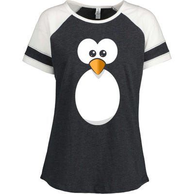 Funny Halloween Costume Black Penguin Funny Gift Enza Ladies Jersey Colorblock Tee