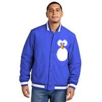 Funny Halloween Costume Black Penguin Funny Gift Insulated Varsity Jacket