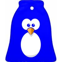 Funny Halloween Costume Black Penguin Funny Gift Ceramic Bell Ornament