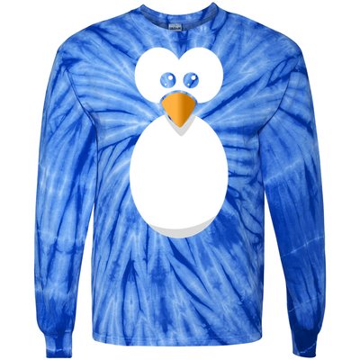 Funny Halloween Costume Black Penguin Funny Gift Tie-Dye Long Sleeve Shirt