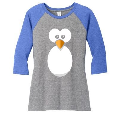 Funny Halloween Costume Black Penguin Funny Gift Women's Tri-Blend 3/4-Sleeve Raglan Shirt