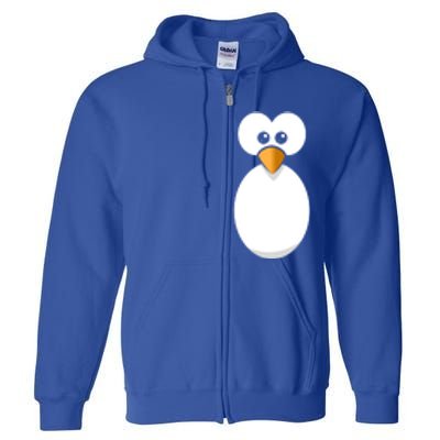 Funny Halloween Costume Black Penguin Funny Gift Full Zip Hoodie