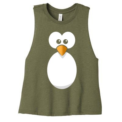 Funny Halloween Costume Black Penguin Funny Gift Women's Racerback Cropped Tank