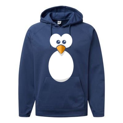 Funny Halloween Costume Black Penguin Funny Gift Performance Fleece Hoodie