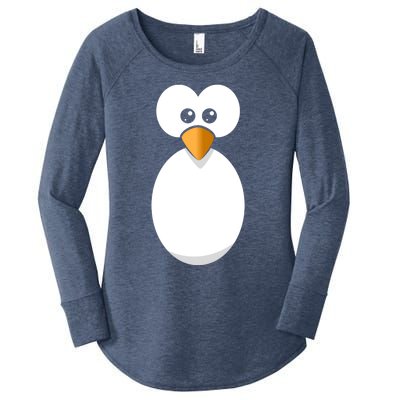 Funny Halloween Costume Black Penguin Funny Gift Women's Perfect Tri Tunic Long Sleeve Shirt