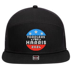 For Harris Cute Love Kamala Harris 7 Panel Mesh Trucker Snapback Hat