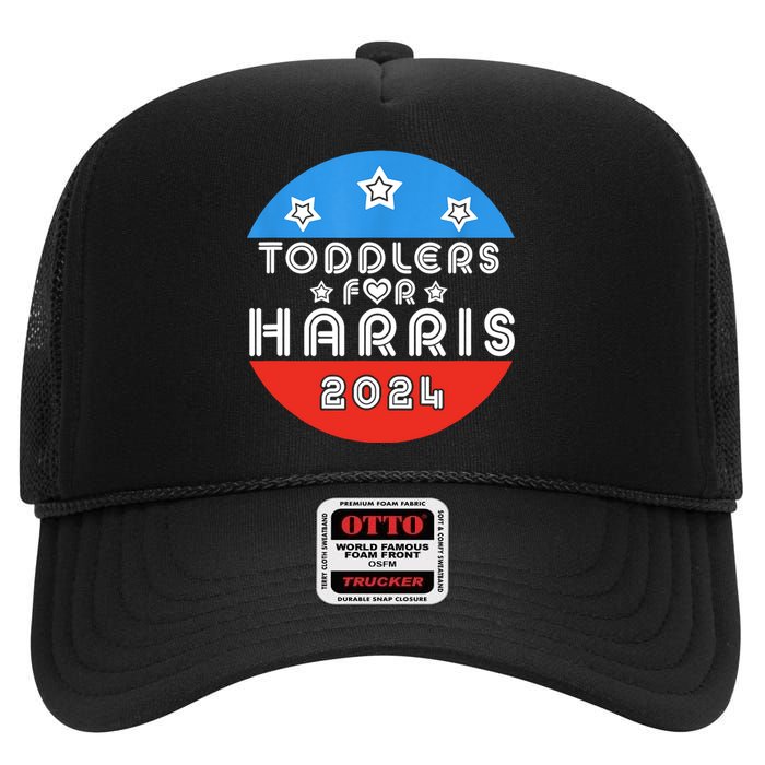 For Harris Cute Love Kamala Harris High Crown Mesh Back Trucker Hat