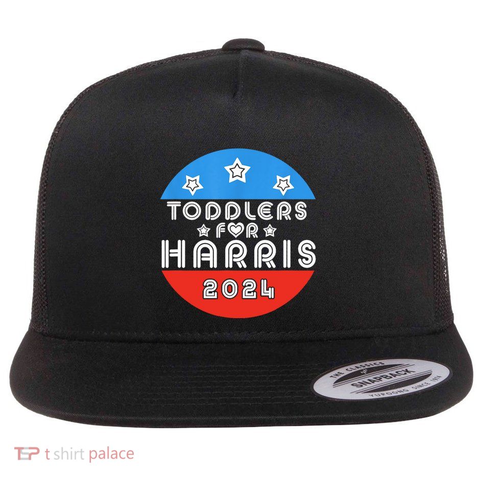 For Harris Cute Love Kamala Harris Flat Bill Trucker Hat