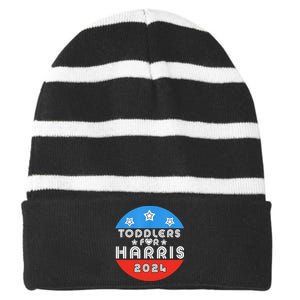 For Harris Cute Love Kamala Harris Striped Beanie with Solid Band