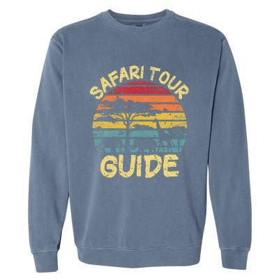 Funny Halloween Costume Vintage Safari Tour Guide Garment-Dyed Sweatshirt